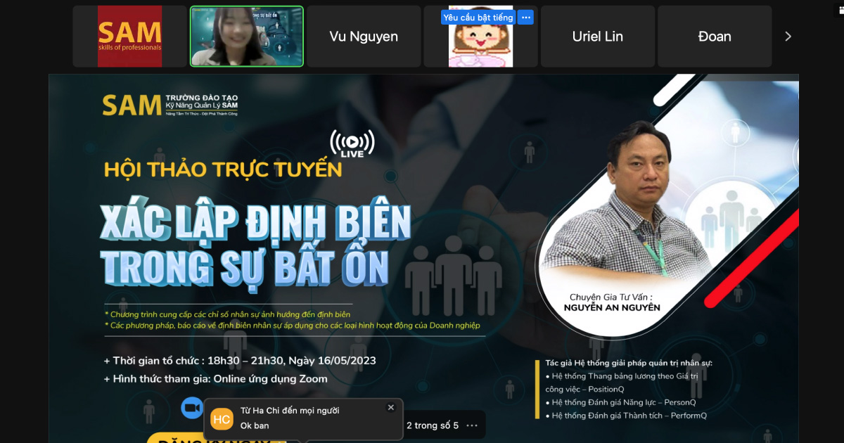 Hội Thảo Trưc Tuyến " Xác Lập Định Biên Trong Sự Bất Ổn"- Ngày 16/5/2023