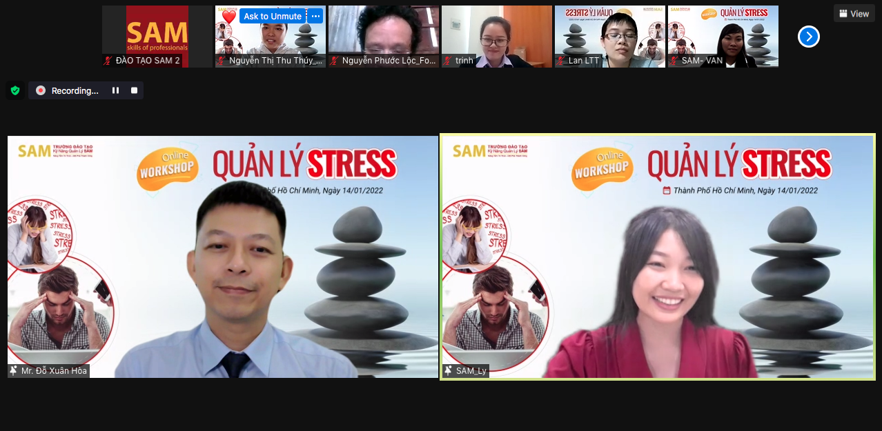 Workshop Online "Quản Lý Stress" thuộc chuỗi chương trình hỗ trợ doanh nghiệp diễn ra thành công
