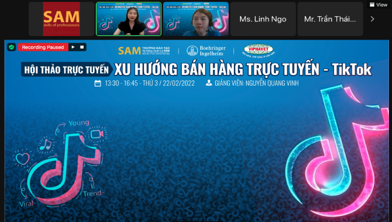 Hội Thảo Trực Tuyến “Xu hướng bán hàng trực tuyến – TikTok” ngày 22/02/2022