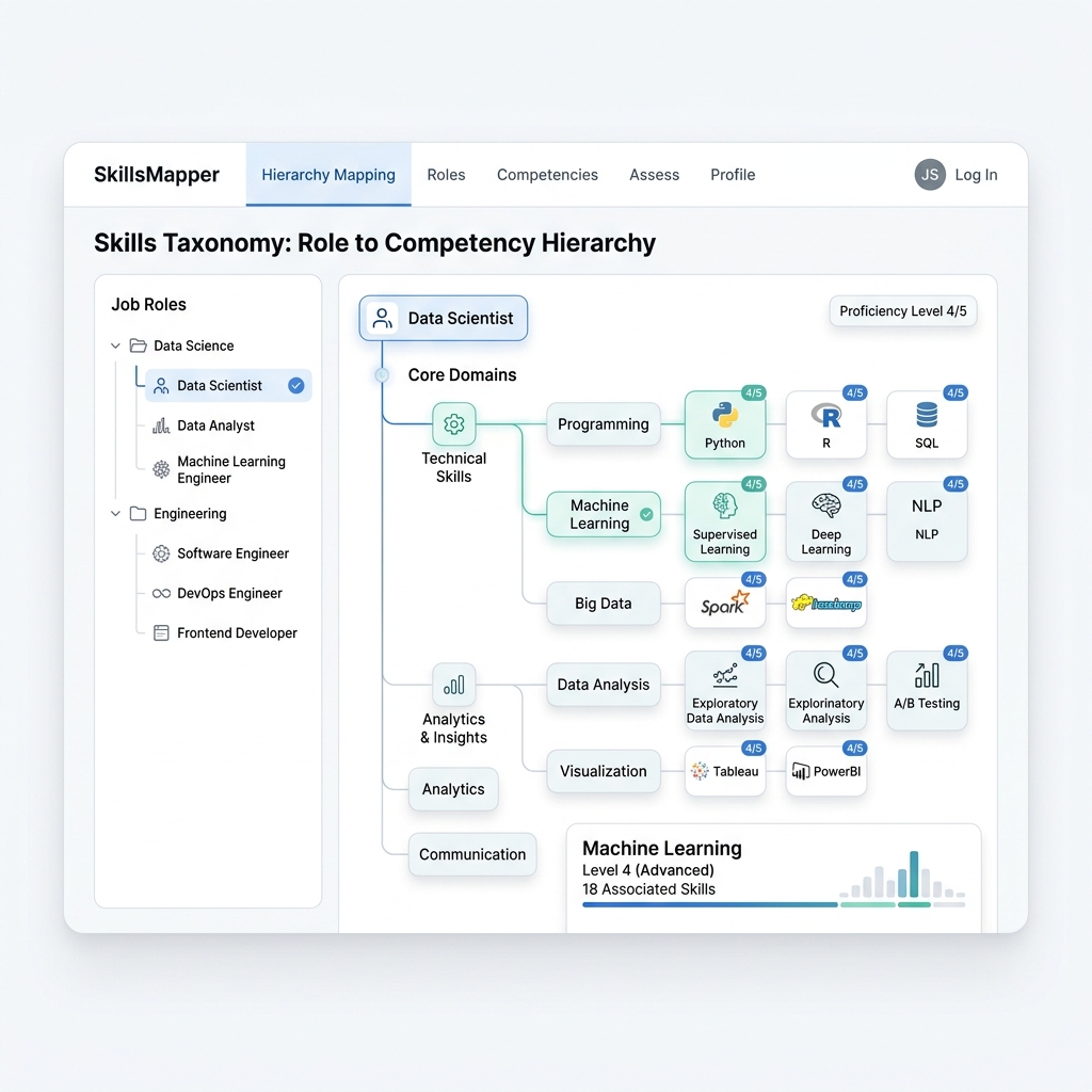 Skills mapped to roles